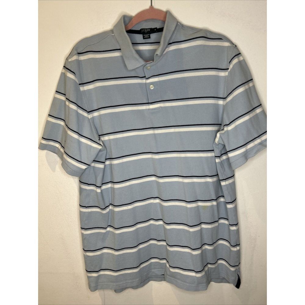 J Crew Men's Sz XL , Regular Fit Puple Stripe Polo Shirt